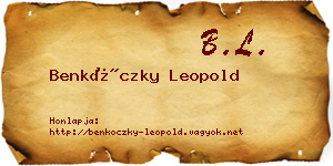 Benkóczky Leopold névjegykártya